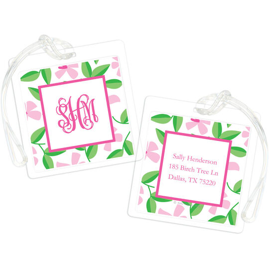 Pink Blossom ID Bag Tags